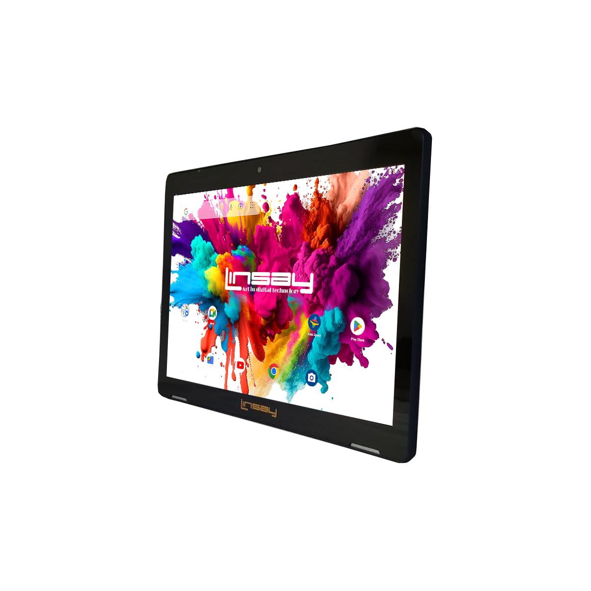 Linsay New 10.1" Tablet Octa Core 128GB with Exclusive Luxury Green Crocodile Style Keyboard Newest Android 13