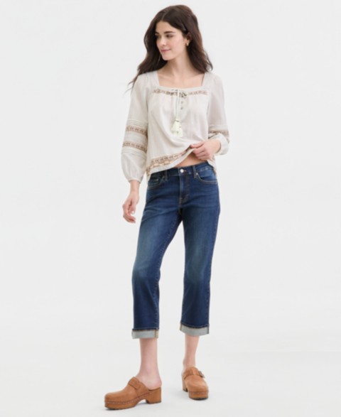 Женские джинсы Lucky Brand Women's Mid-Rise Sweet Capri Jeans