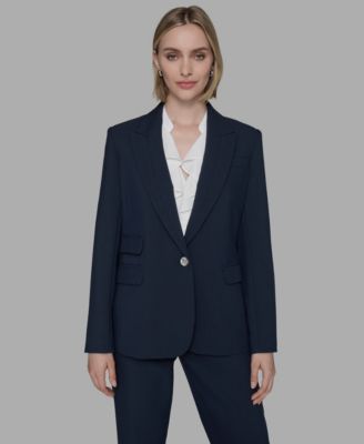 Women's Notched Lapel One Button Blazer