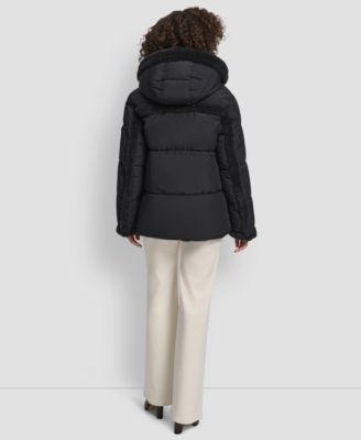 Women's Detailed Hooded Puffer Coat