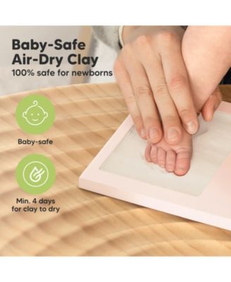 Duo Baby Hand and Footprint Kit, Baby Handprint Kit, Newborn Photo Frame, Baby Keepsake for New Mom