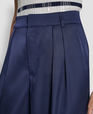Women's High-Rise Pleated Wide Leg Trousers