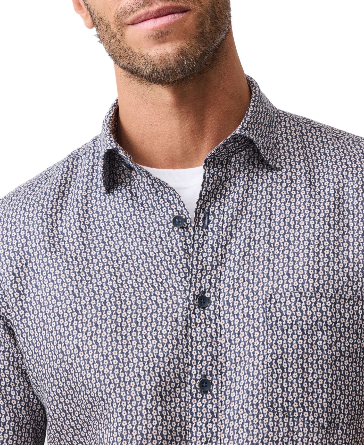 Men's Short-Sleeve Featherson Linen Shirt