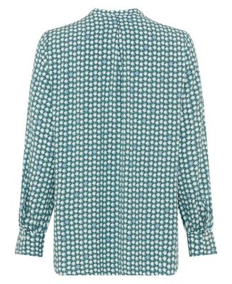 Women's Lightweight Dot-Print Button-Up Shirt tees