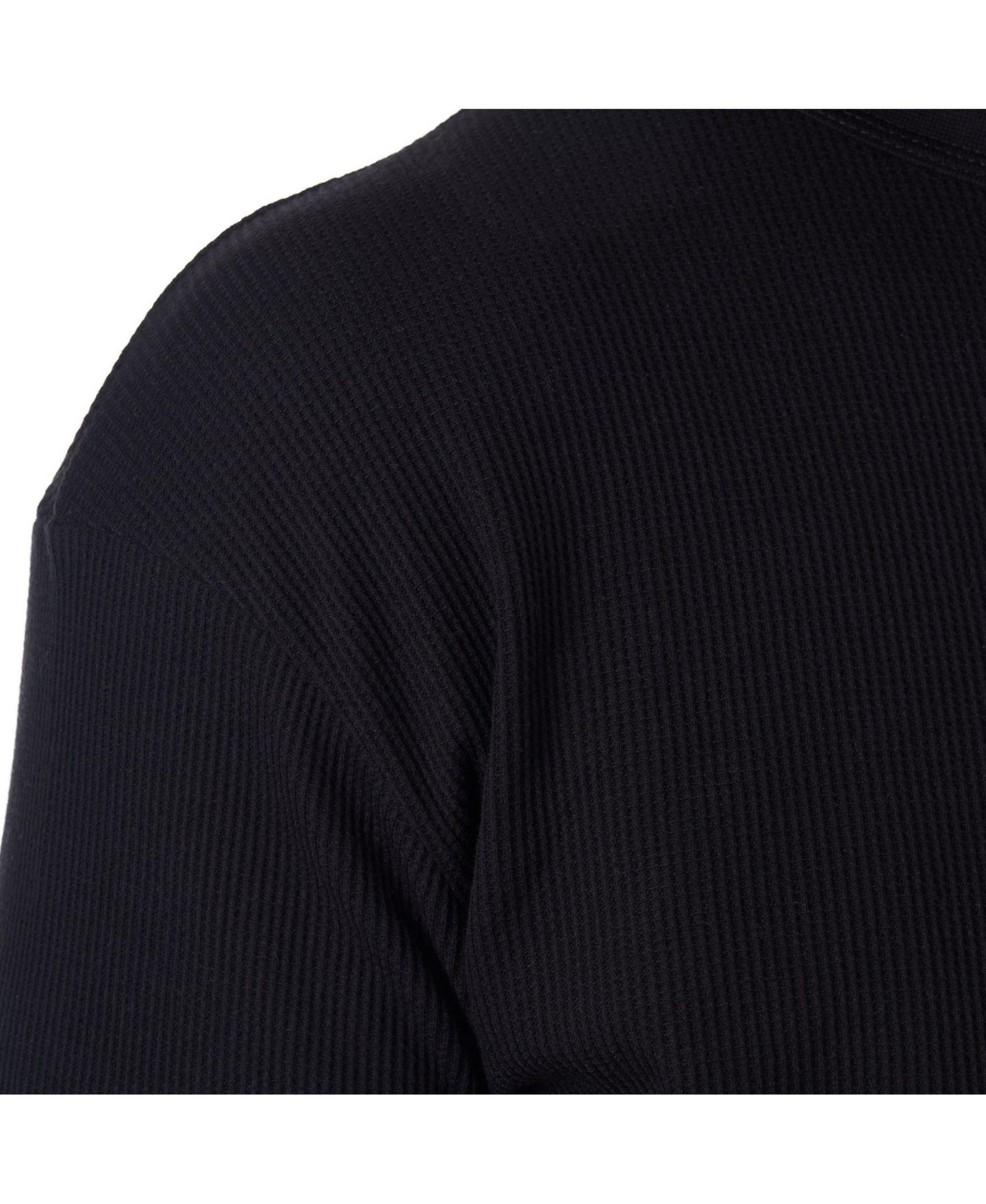 Мужская рубашка Alpine Swiss Thermal Long Sleeve Top Waffle Knit Shirt Base Layer Underwear, цвет: Чёрный — фото 5