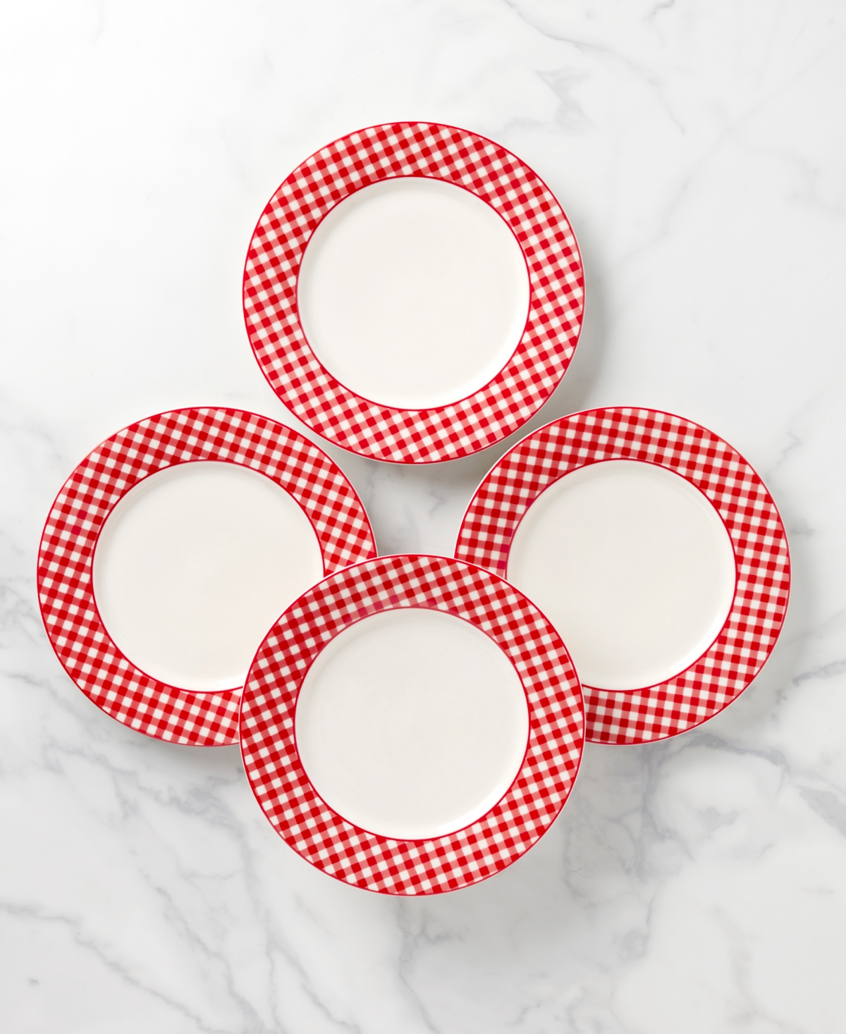 Lenox Gingham Dinner Plates, Set of 4