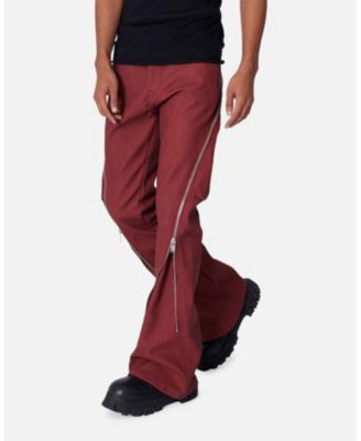 Men's D519 Leather Zipper Flare Pant.