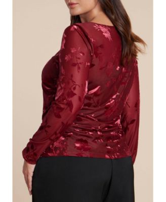 Women's Floral Jacquard Top