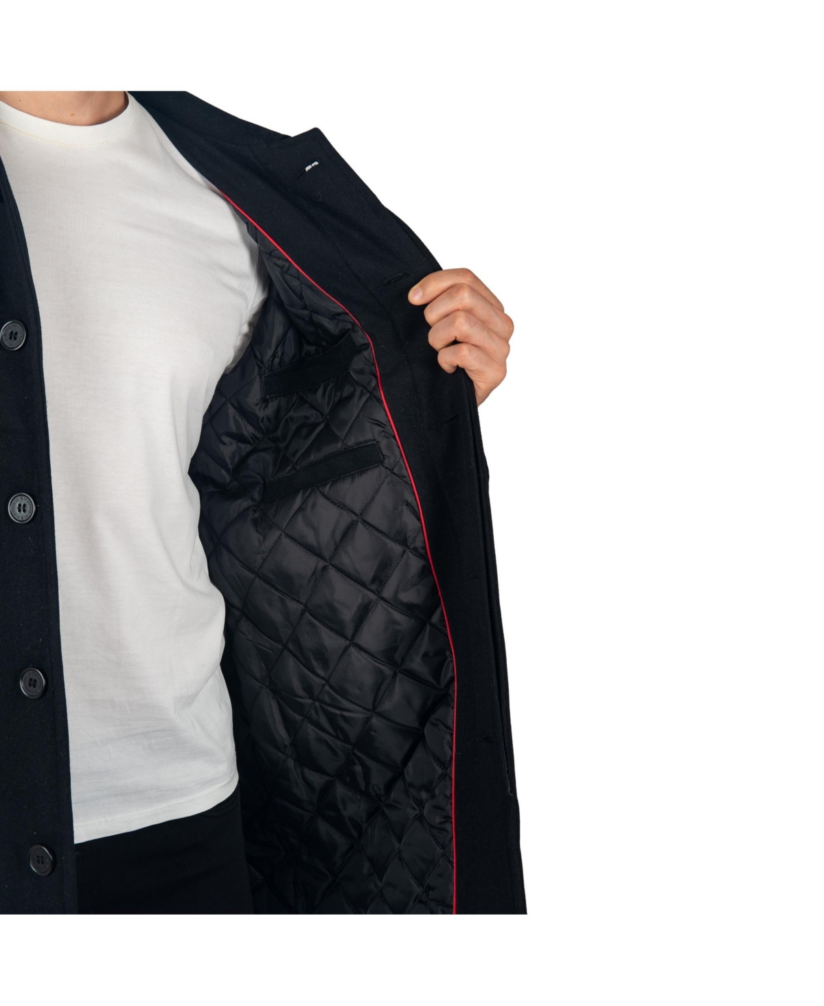 Alpine Swiss Men's Zach Men s Wool Blend Overcoat – Knee-Length Trench Coat, Runs Large for Layering Over Suits or Sweaters