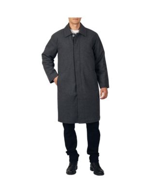 Men's Zach Men s Wool Blend Overcoat – Knee-Length Trench Coat, Runs Large for Layering Over Suits or Sweaters