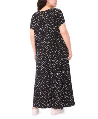 Plus Size Polka Dots Printed Wide-Leg Pants