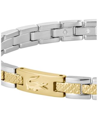 Metropole Two Tone Stainless Steel Metal Link Bracelet