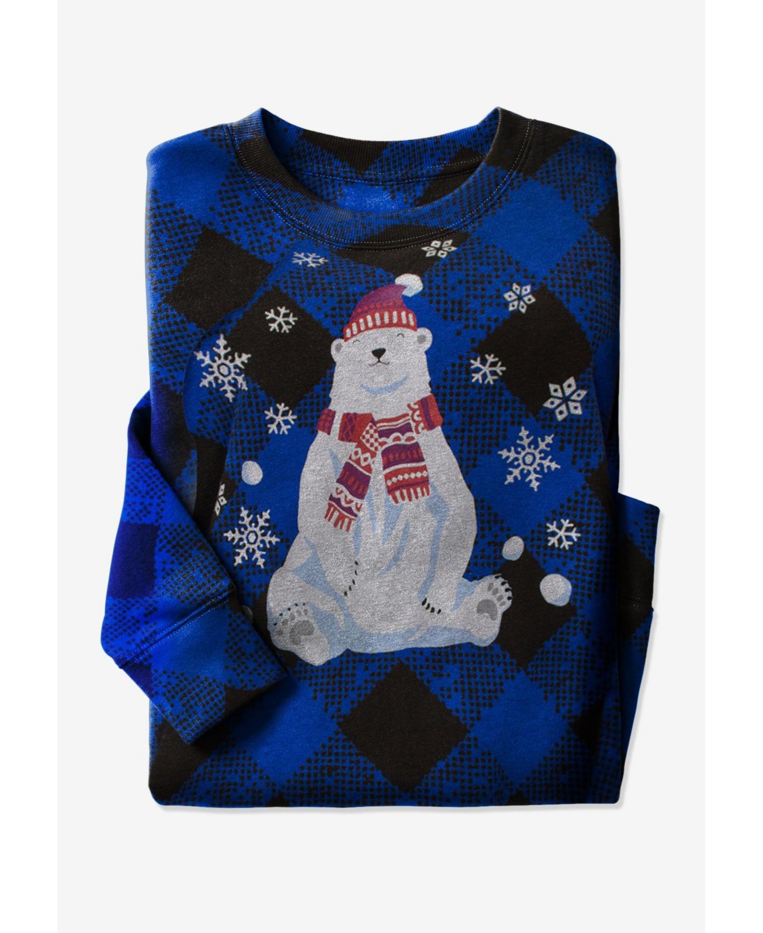 Plus Size Fleece Holiday Sweatshirt