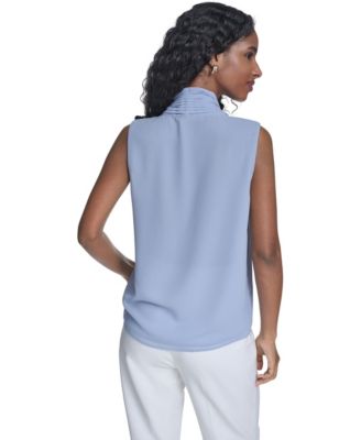 Women's Sleeveless Chiffon V-Neck Top