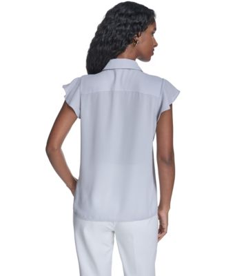 Women's Solid Short-Sleeve Top