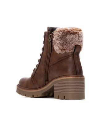 Women's Block Heel Combat Booties Refresh Collection By XTI