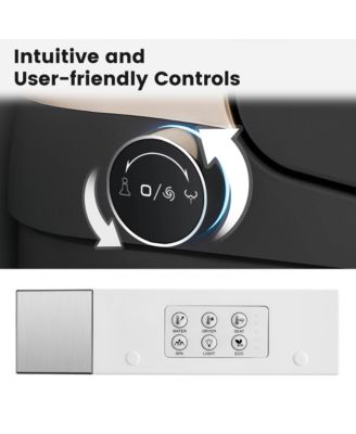 Smart One-Piece Bathroom Fixture with Built-in Water Tank, Heated Seat, Auto Flush, Automatic Lid, Wash and Air Dryer