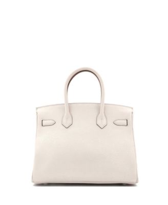 Birkin 30 Handbag Light Togo with Palladium Hardware