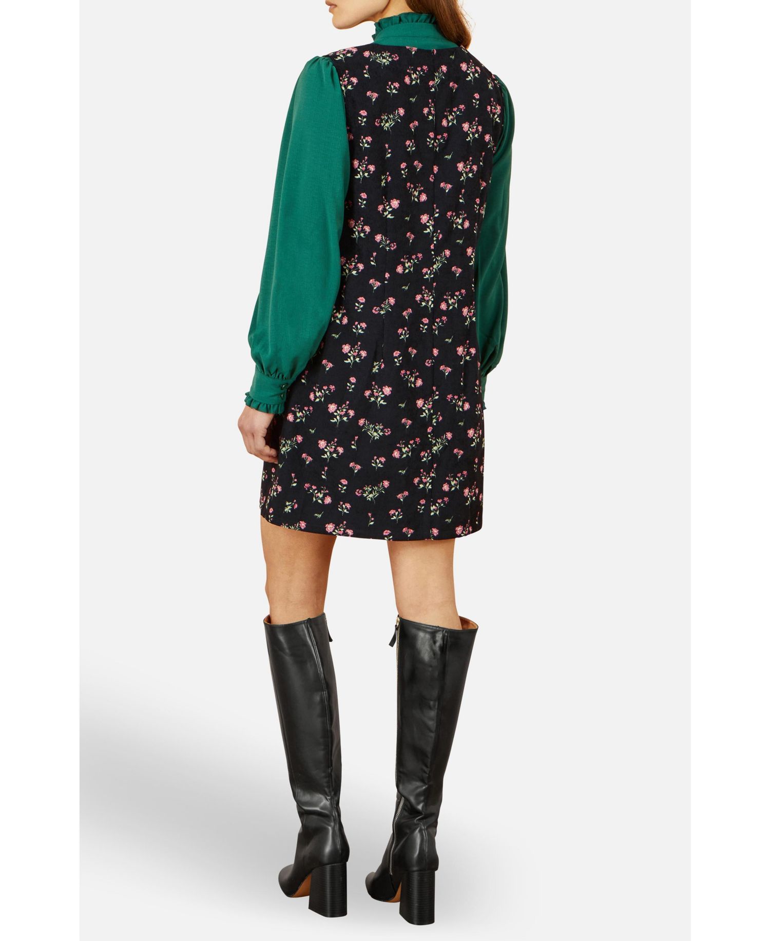 Women's Floral Print Pinafore Dress