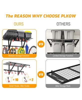 Patented 250 lbs Heavy-Duty Adjustable 16–24" Garage Wall Storage Rack, Multi-Hook Organizer