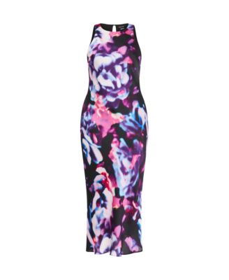 Plus Size Halter Print Dress