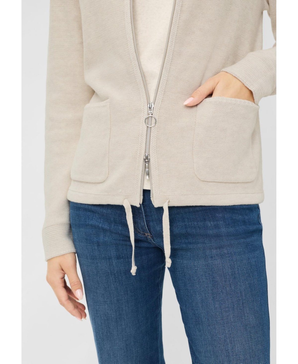 Olsen Women's Zip Front Cardigan