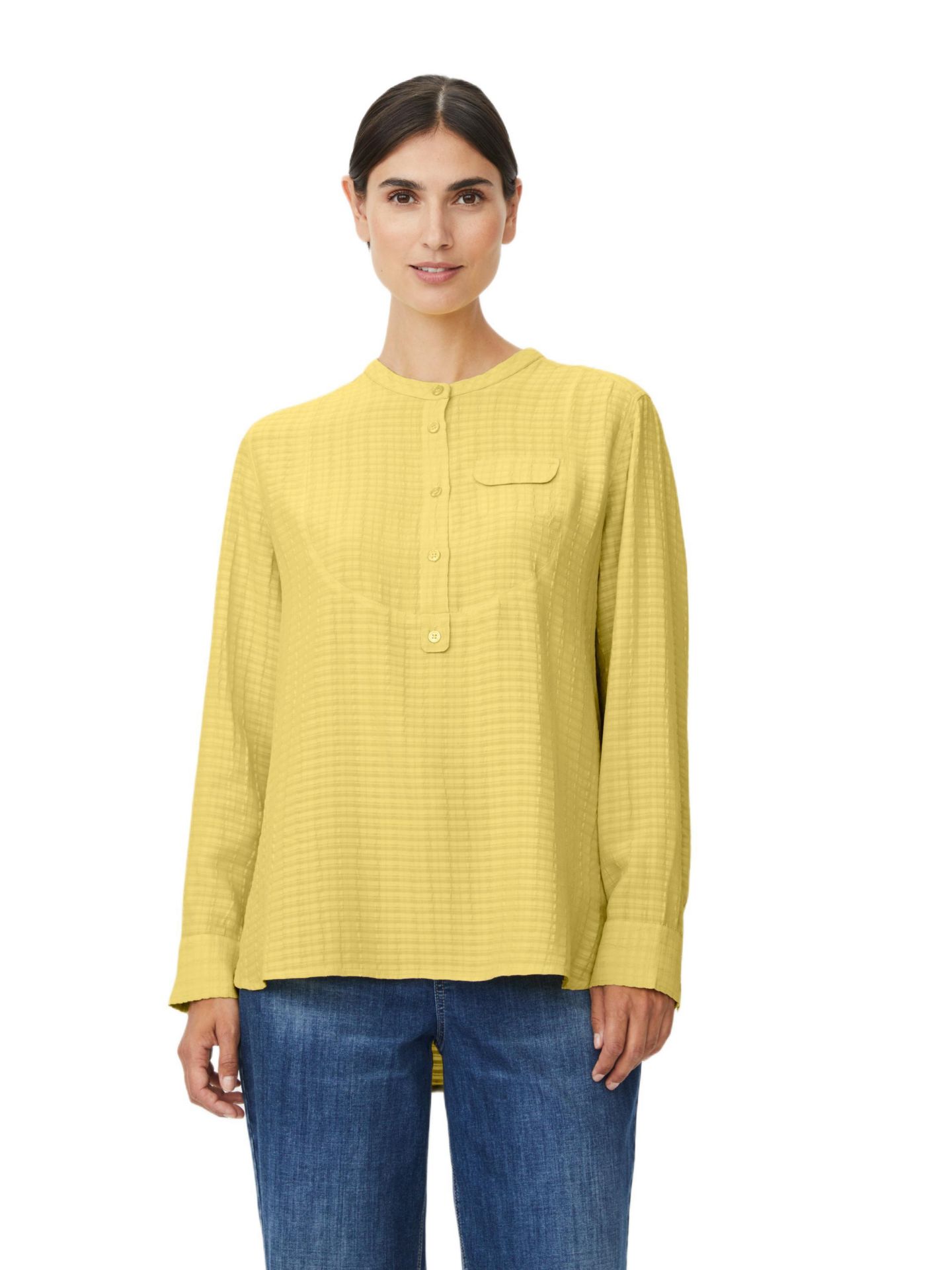 Женская блузка Masai Copenhagen Drystan Long Sleeve Crew Neck, цвет: Приглушённый лаймовый — фото 1