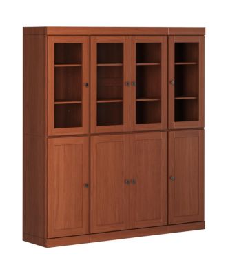 100% Solid Wood Pantry Cabinet, Shaker Doors, 2 Drawers, Adjustable Shelves, 65" Wide, 71.5" Tall