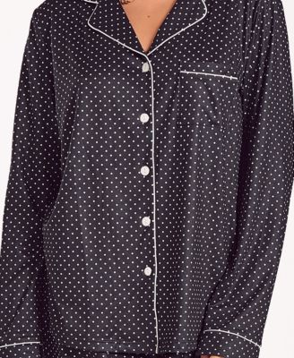 Women's Brushed Micro Stretch Knit Long-Sleeve Pajama Set