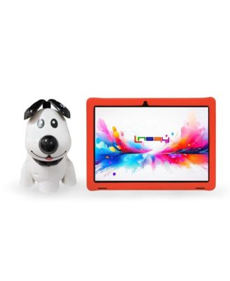 New 10.1" Funny Kids Octa Core 256GB Tablet with Red Kids Defender Case and Smart Dog Toy Android 15