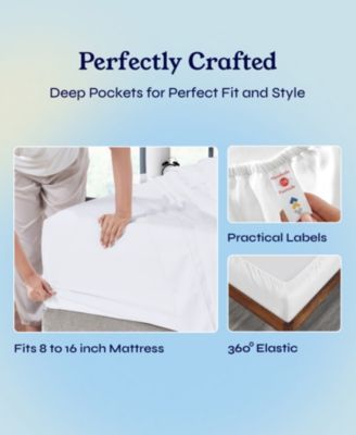 Soft Cotton 400 Thread Count  Cotton Sateen 4 Piece Sheet Set, King