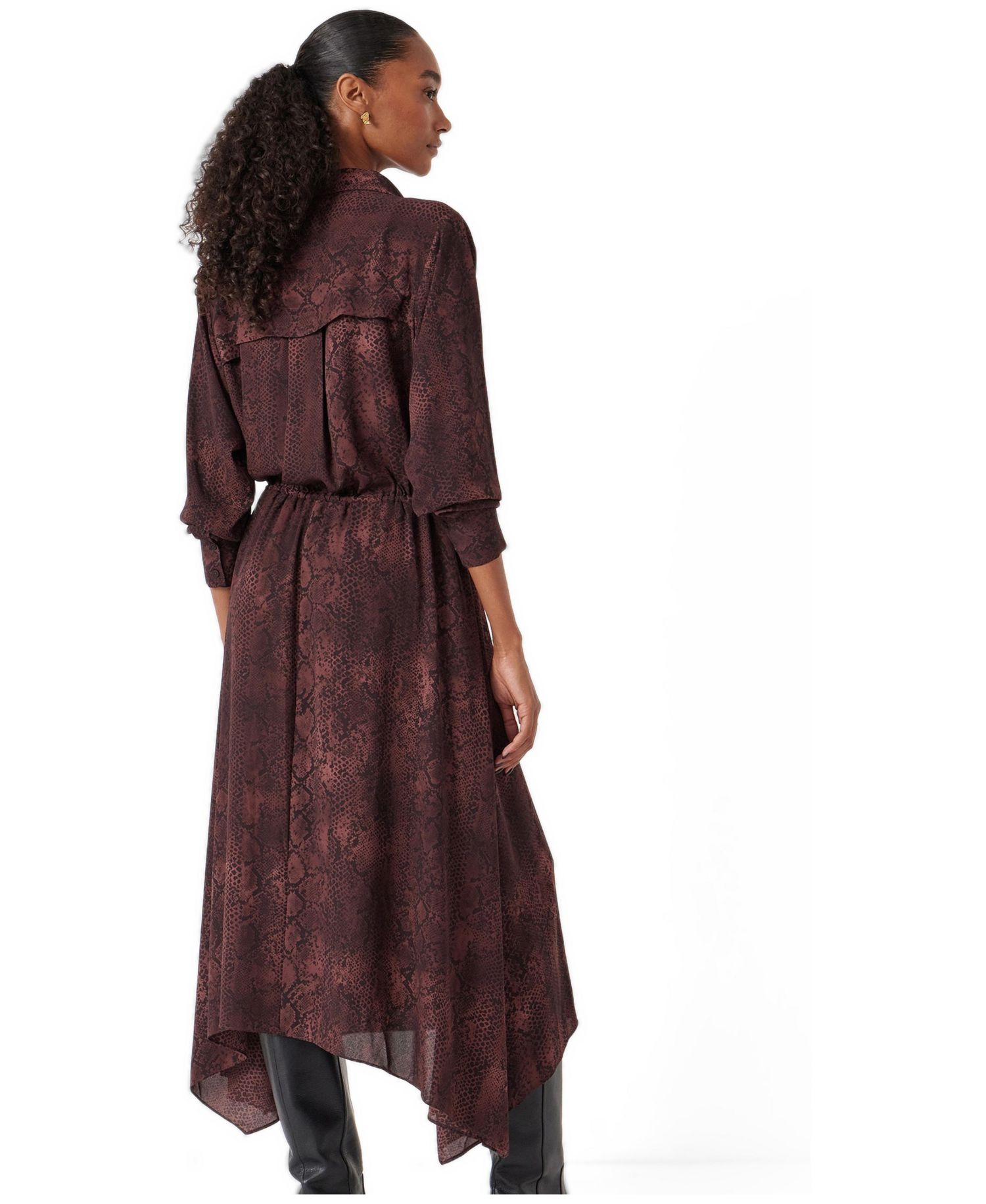 Women's Chiffon Hanky Hem Maxi Dress