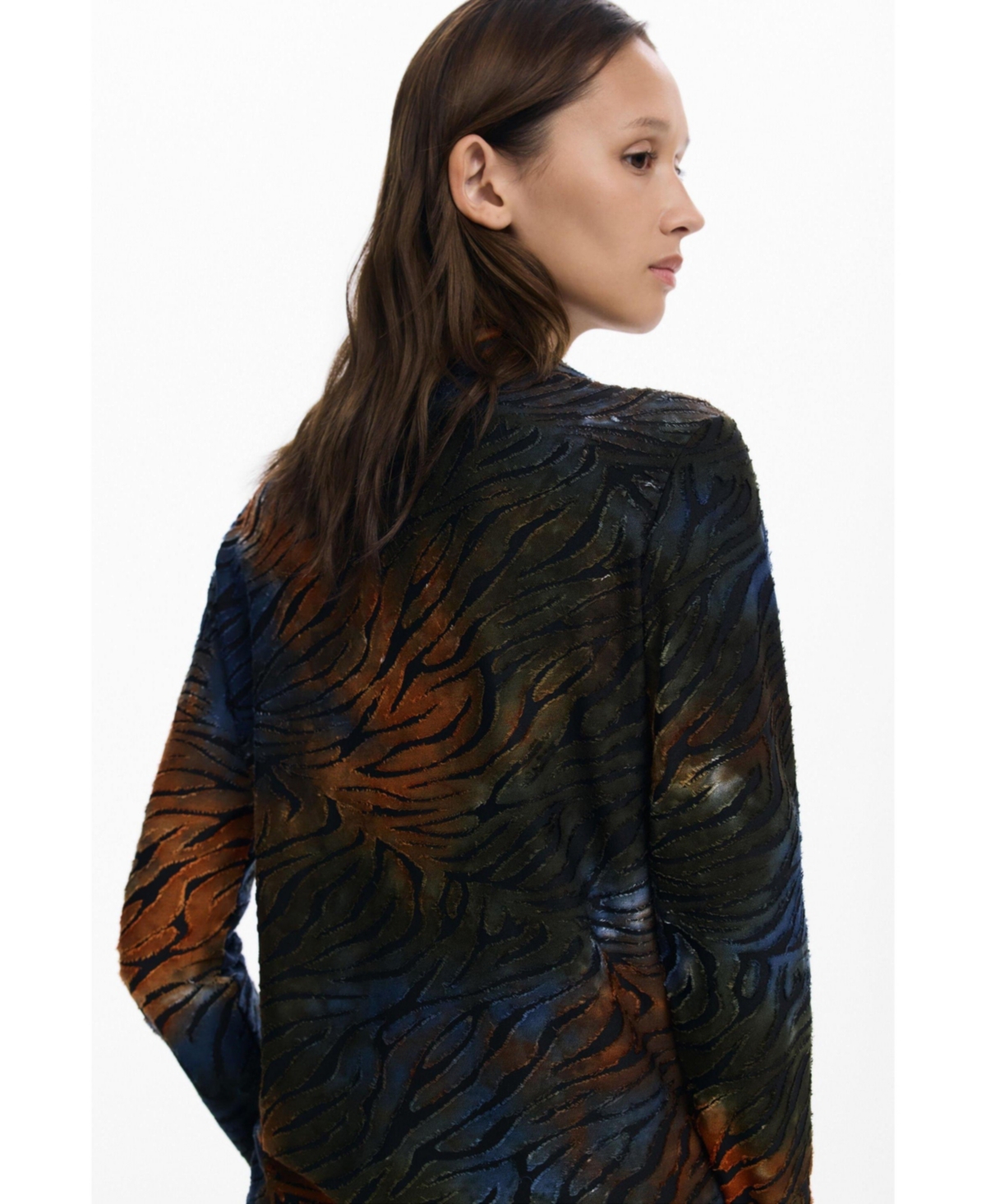 Desigual Women's Buttoned animal print T-shirt