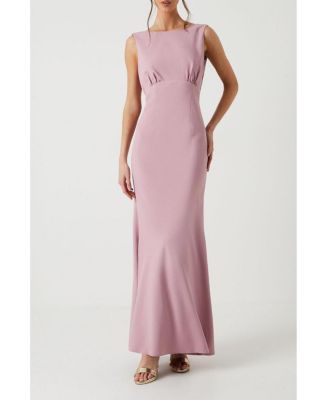 Women's Cowl Back Maxi Bridesmaid Dress