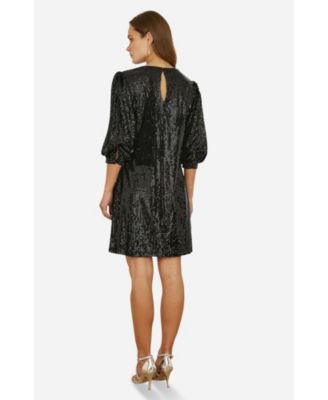 Women's Balloon Sleeve Sequin Mini Dress