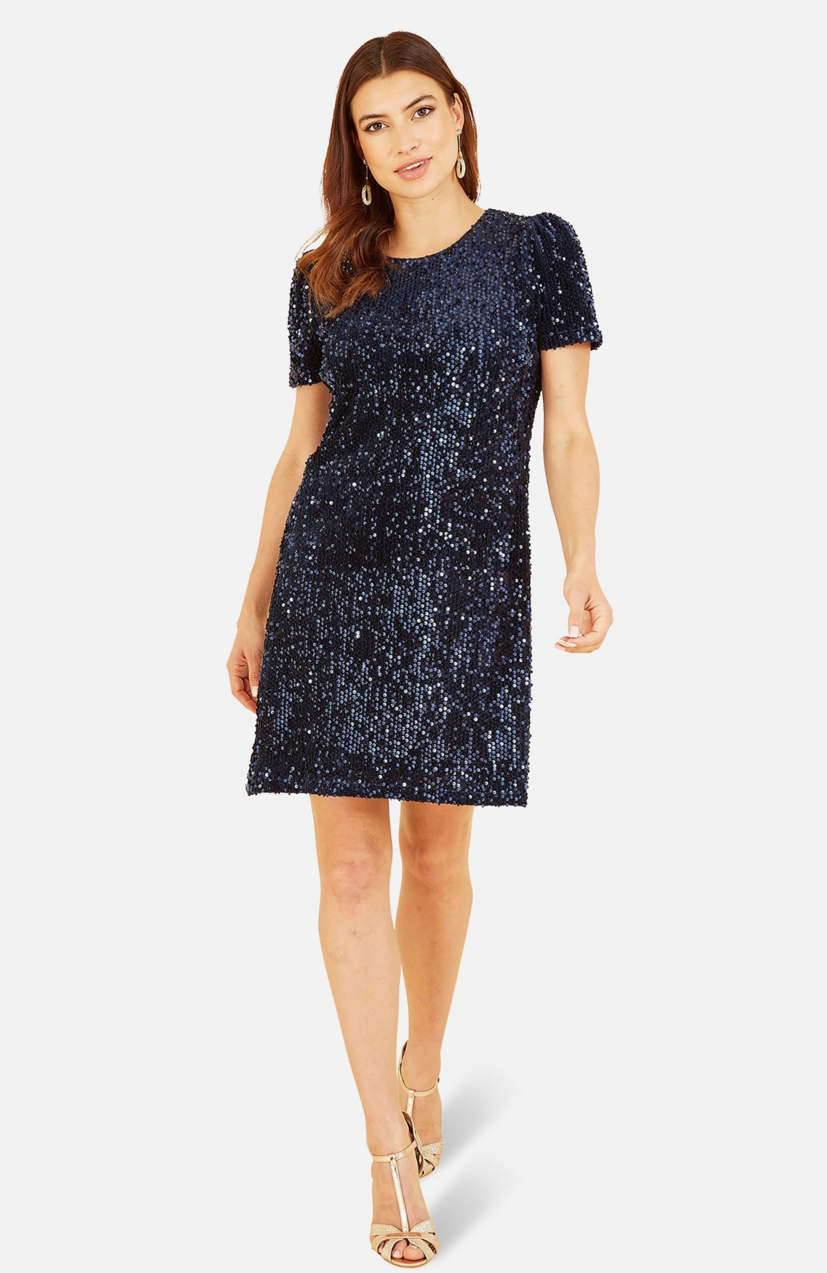 Yumi Women's Sequin Tunic Mini Dress