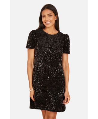 Women's Sequin Tunic Mini Dress