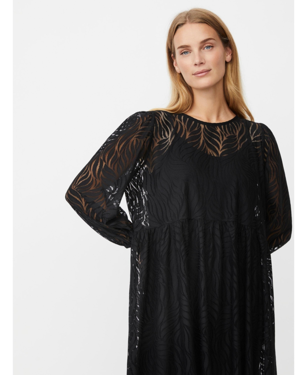 Masai Copenhagen Women's Naylora Long Sleeve A-Line Midi Dress