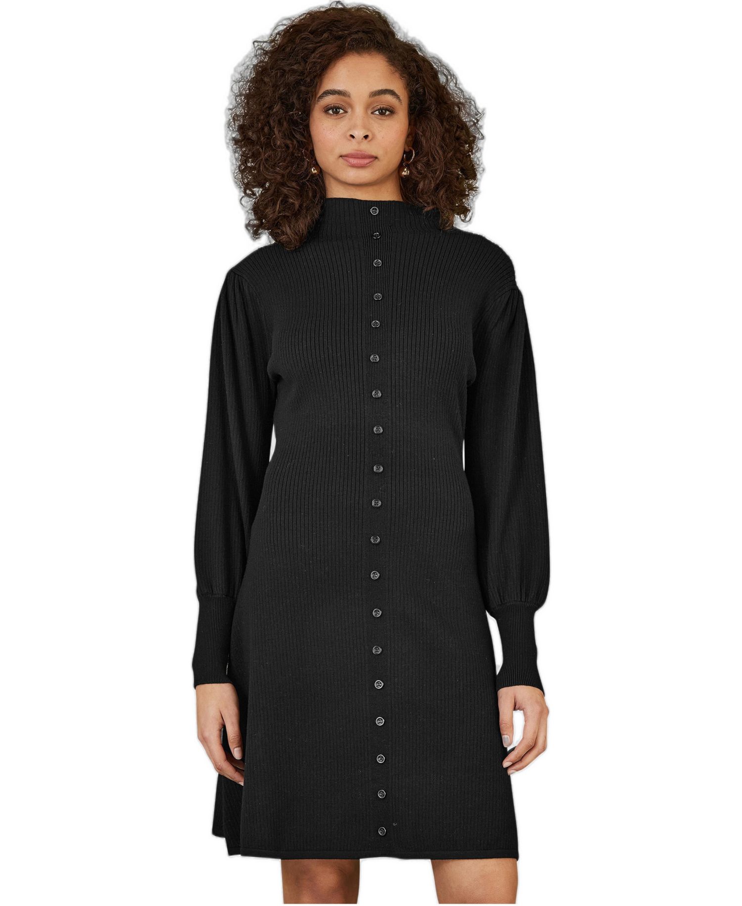 Women's Roll Neck Knitted Dress