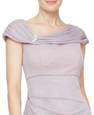 Women's Glittered Ruched Gown