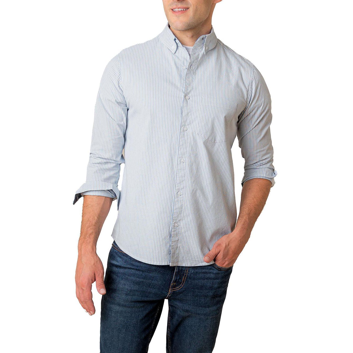 Men's Hope and Henry Organic Long Sleeve Stretch Poplin Button Down Shirt