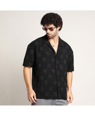 Men's Onyx Black Indie-Cuban Oversized Shirt