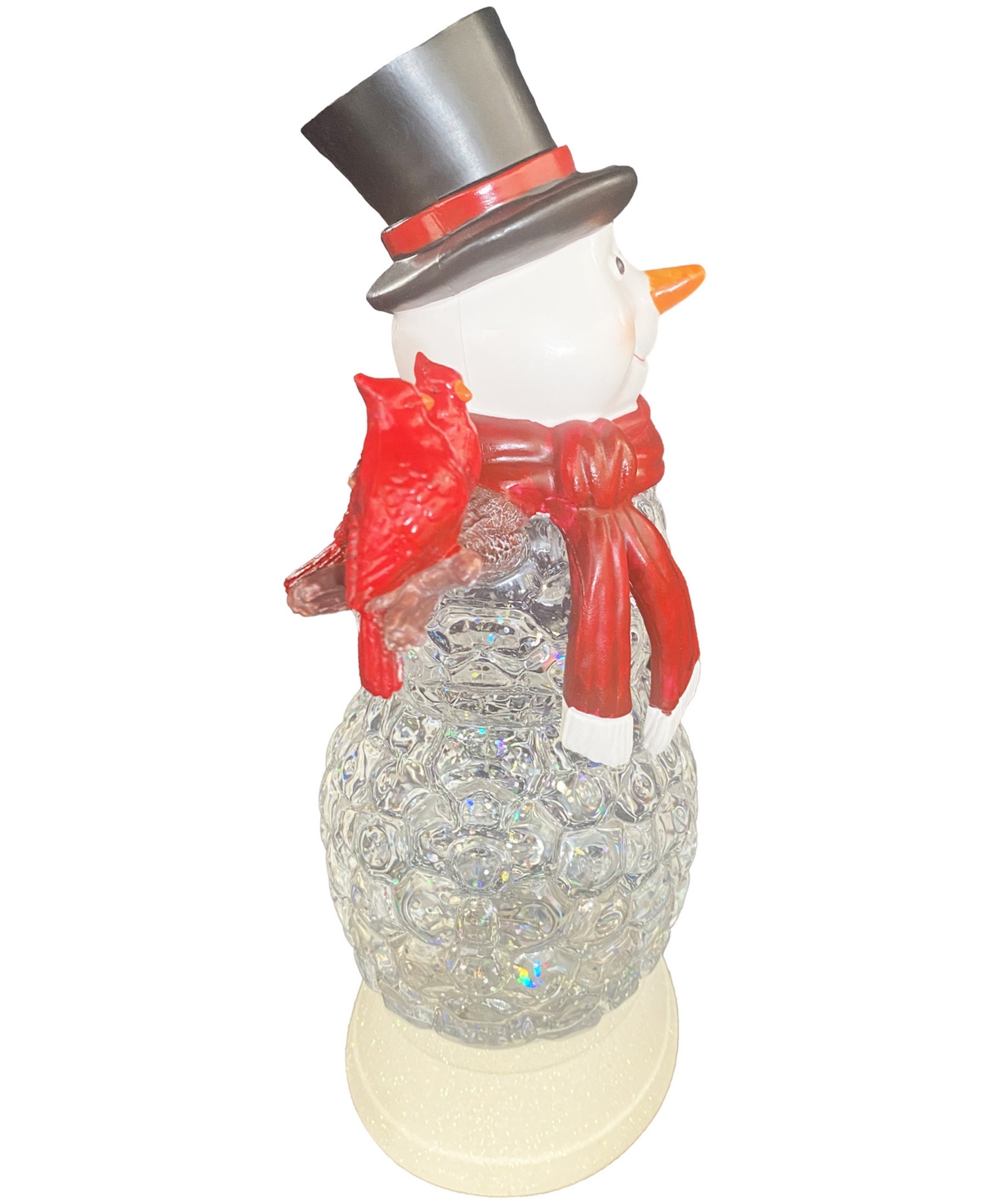 Santa's Workshop 10" Led Snowman And Cardinal In Red