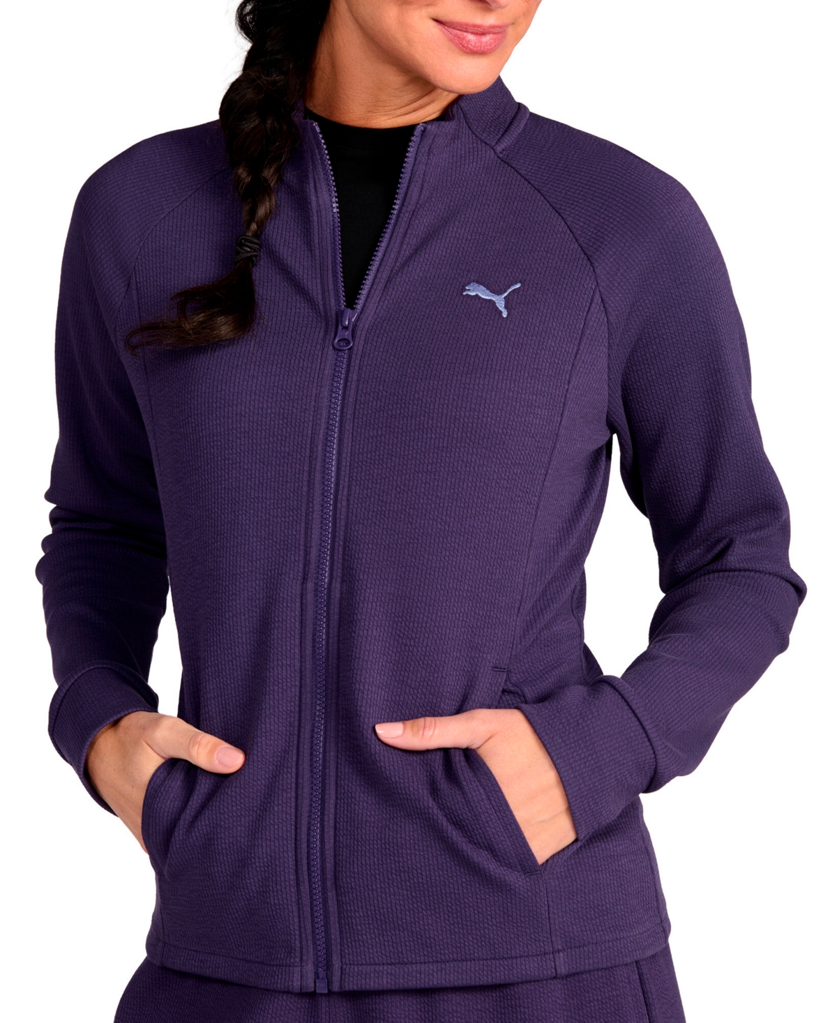 Puma Women's Textured Knit Full-Zip Jacket