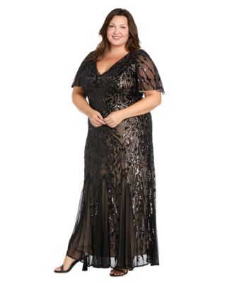 Plus Size Sequin Detail Maxi Dress