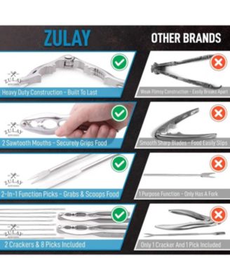 10-Piece Crab Crackers and Tools Set - Heavy Duty Crab Leg Crackers and Tools & Sharp Tines