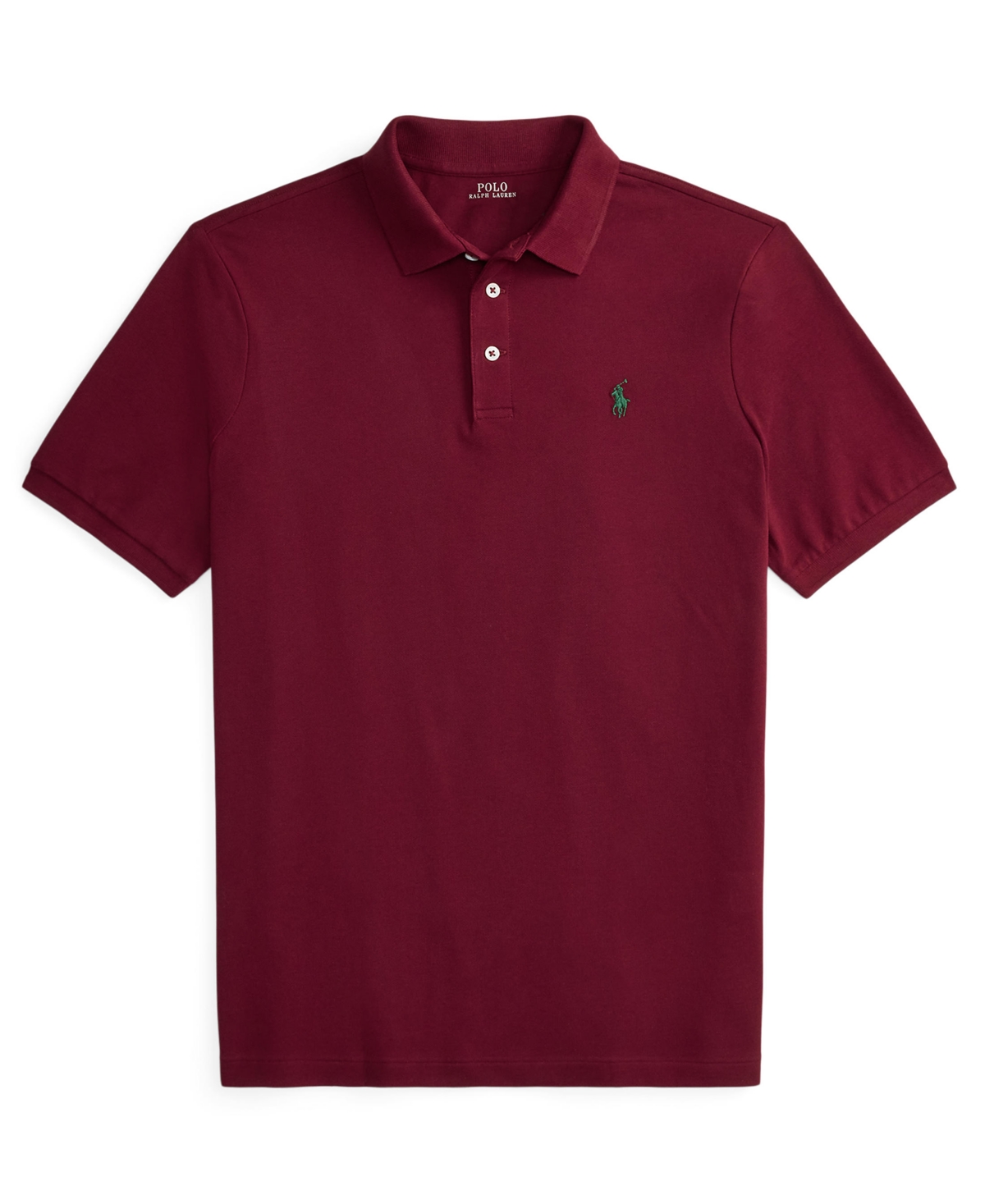Polo Ralph Lauren Men's Classic-fit Stretch Mesh Polo Shirt In Burgundy