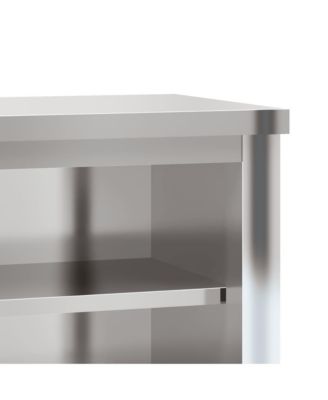 Stainless Steel Shelved Kitchen Wall Cabinet