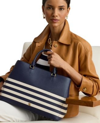 Crosshatch Leather Large Hanna Satchel