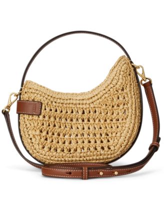 Woven Straw Small Tasha Crossbody Bag